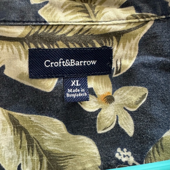 Croft&Barrow Summer Flower Men Shirt - Picture 3 of 4